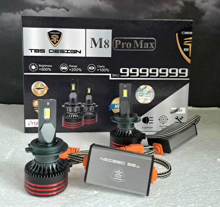 هدلایت M8 PRO-MAXبرند tbs پایه H7 رنگ سفید 2025 اورجینال(سفید)