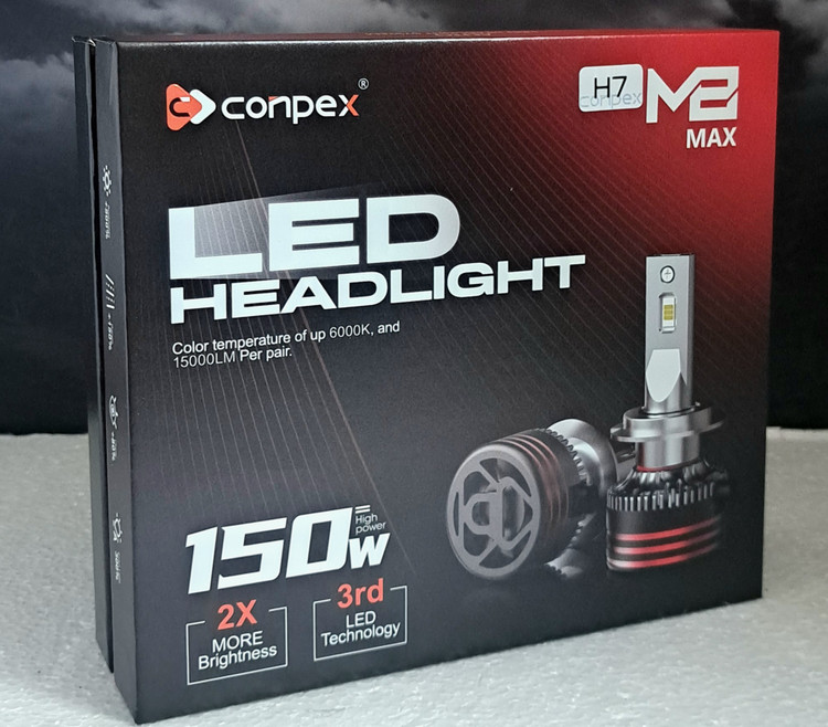 هدلایت کانپکس مدل M8 MAX پایه H7 اورجینال New Chip برق 12/24 ولت (یخی)