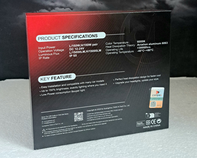 هدلایت کانپکس مدل M8 MAX پایه H7 اورجینال New Chip برق 12/24 ولت (یخی)